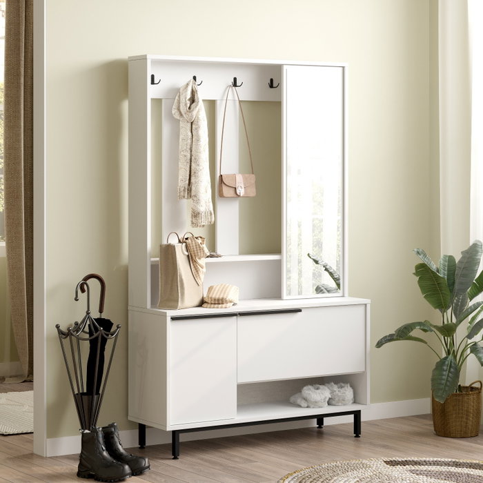 Hanah Home On11-W Perchero de Recibidor Blanco